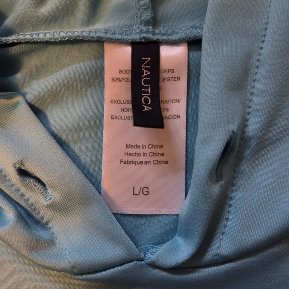 Nautica Blue Hooded Shirt - Picture 3 of 6